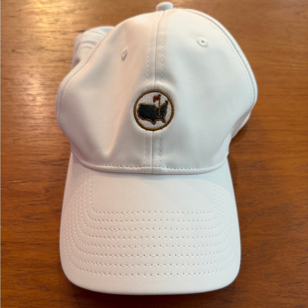 Masters White Golf Cap with Embroidered Logo